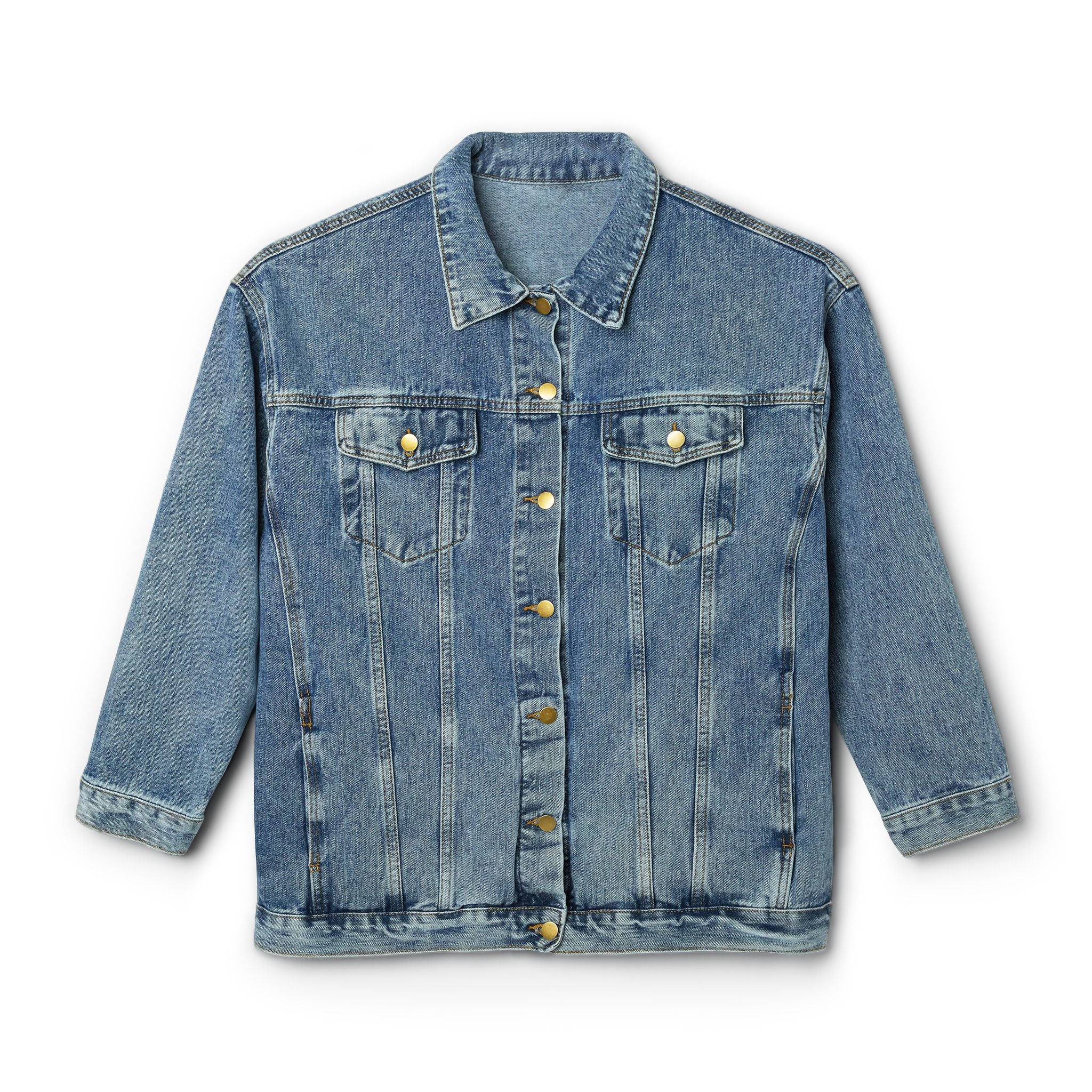 Denim Jacket — “We the People Means Everyone” Rainbow Flag Patch