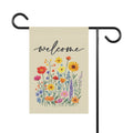 Welcome Floral Garden Flag — Decorative Outdoor Welcome Banner