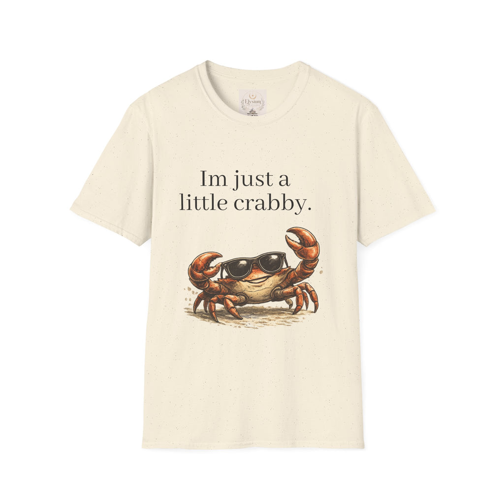 Crabby Sunglasses Tee — "I'm Just a Little Crabby" Casual Graphic T-Shirt