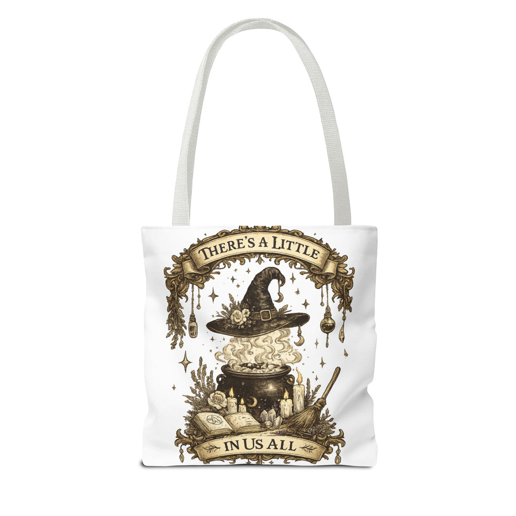 Witchy Spell Tote Bag — Botanical Herbs & Good Luck Charm Shopper
