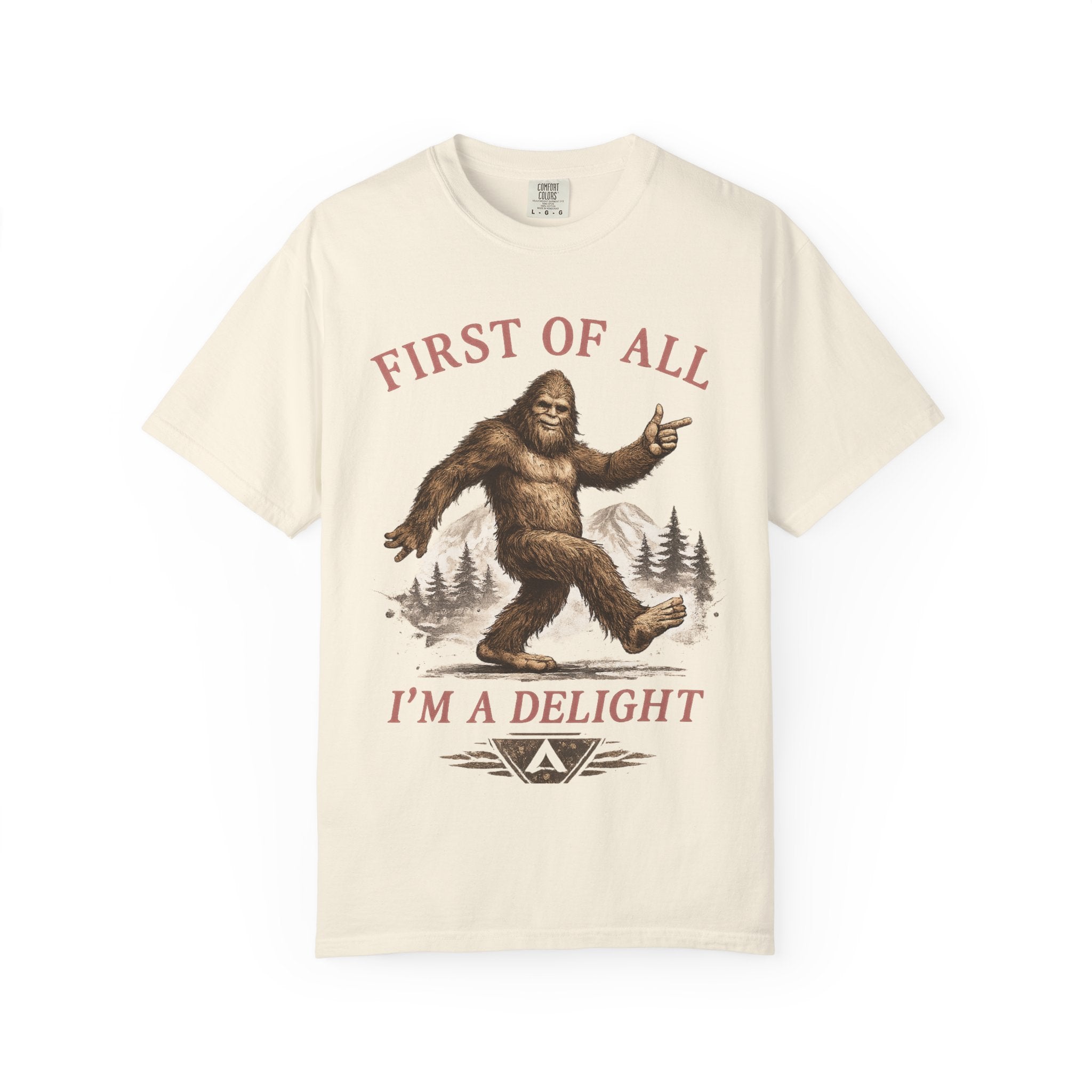 Vintage Sasquatch T-Shirt — "First of All, I’m a Delight" Graphic Tee