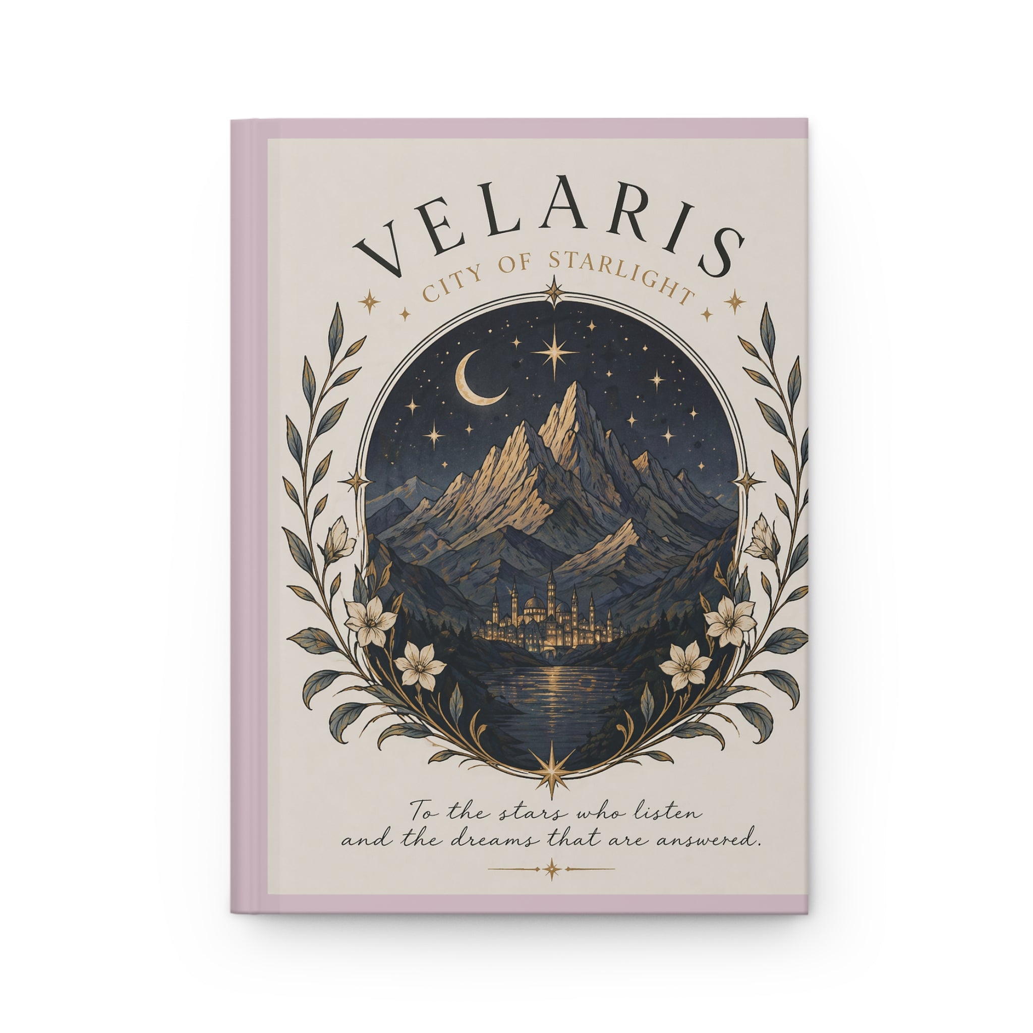 Velaris City of Starlight Hardcover Journal — Mountain Night Sky Notebook