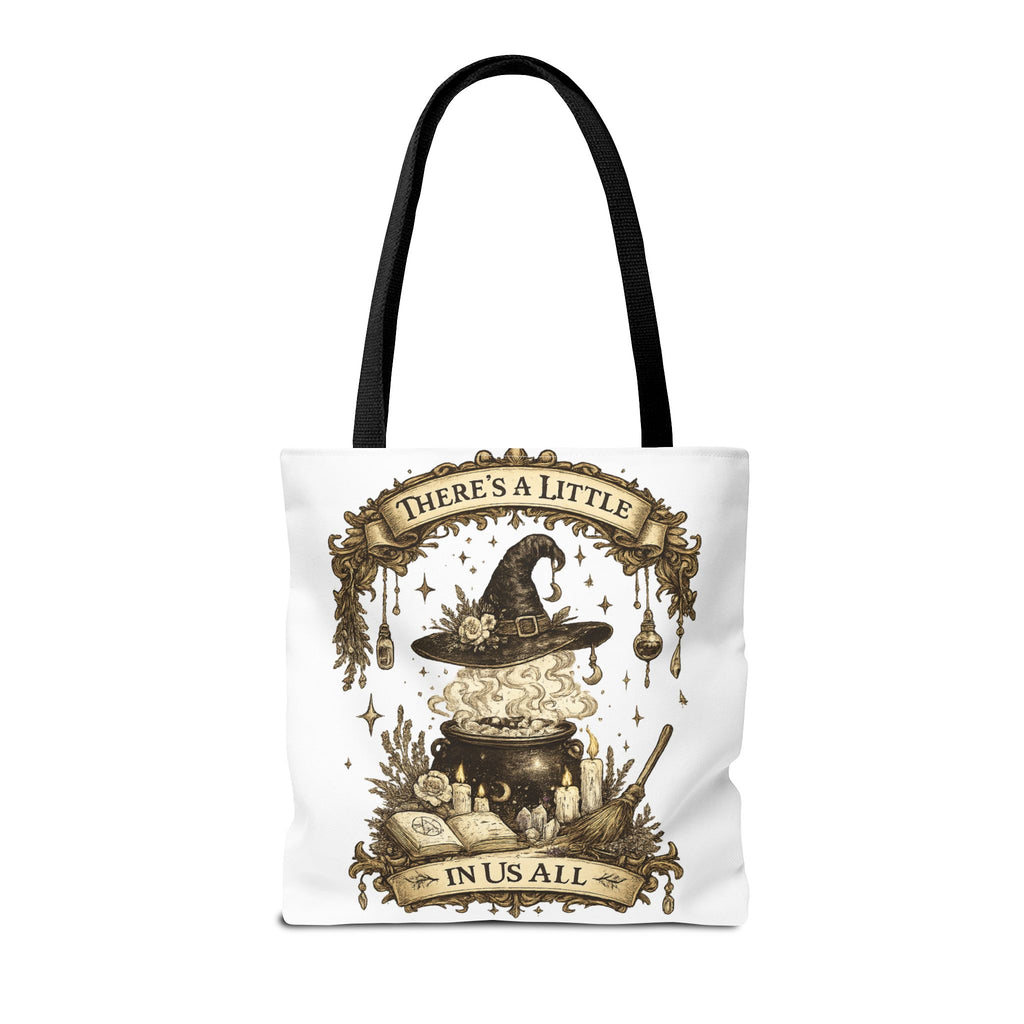 Witchy Spell Tote Bag — Botanical Herbs & Good Luck Charm Shopper