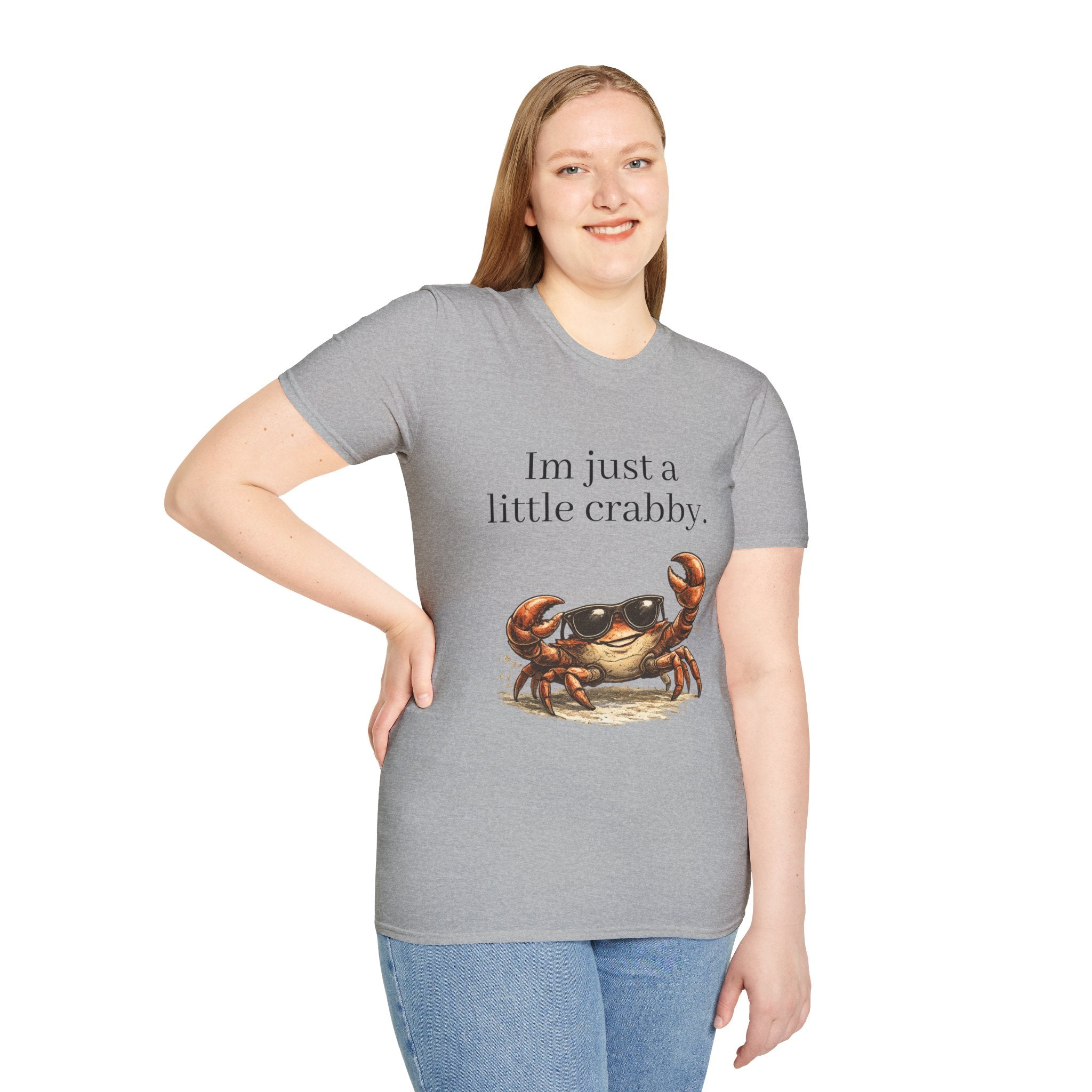 Crabby Sunglasses Tee — "I'm Just a Little Crabby" Casual Graphic T-Shirt