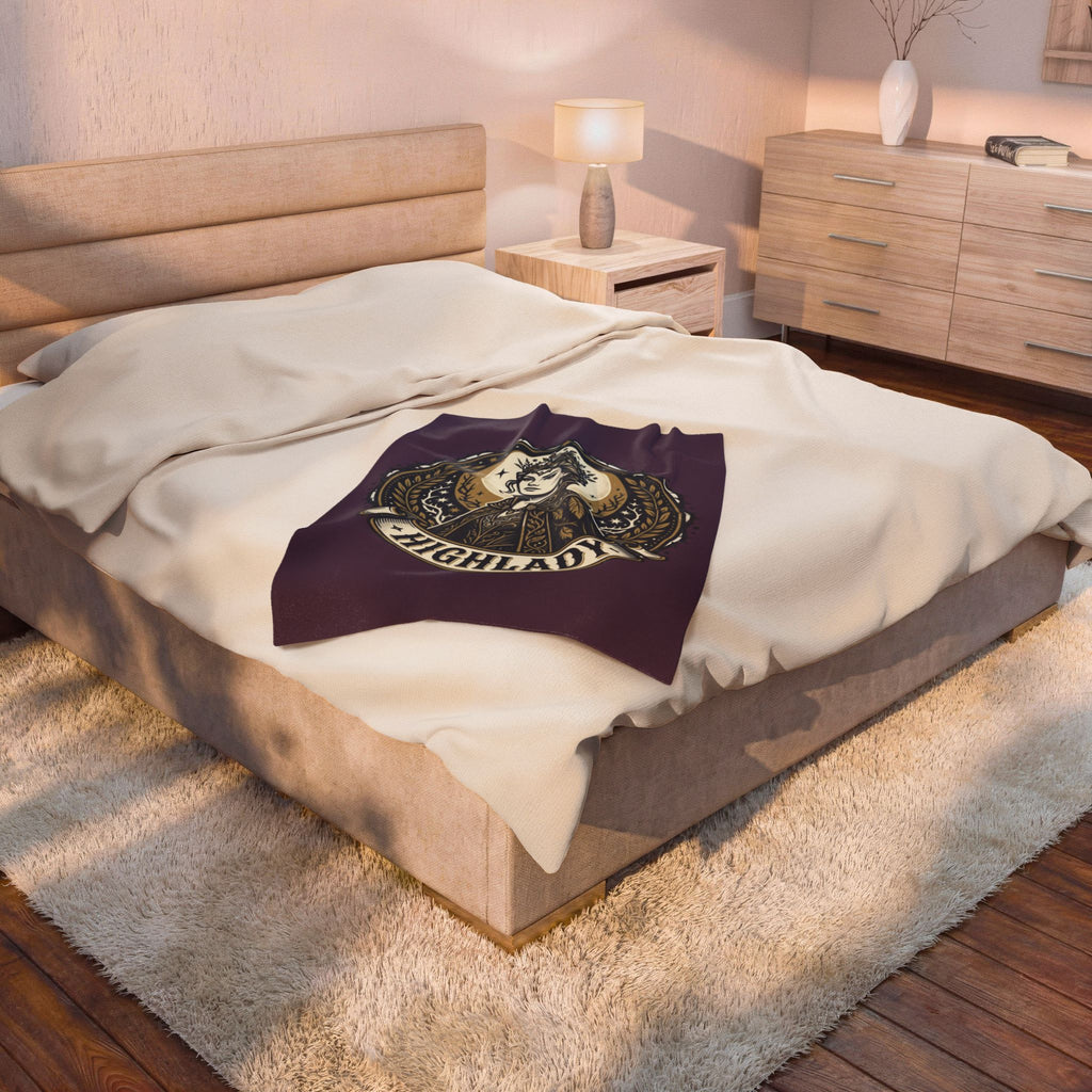 Highlady Velveteen Plush Blanket – Regal Fantasy Throw for Women