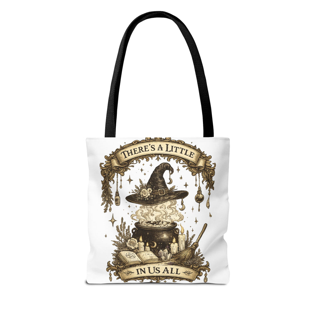 Witchy Spell Tote Bag — Botanical Herbs & Good Luck Charm Shopper