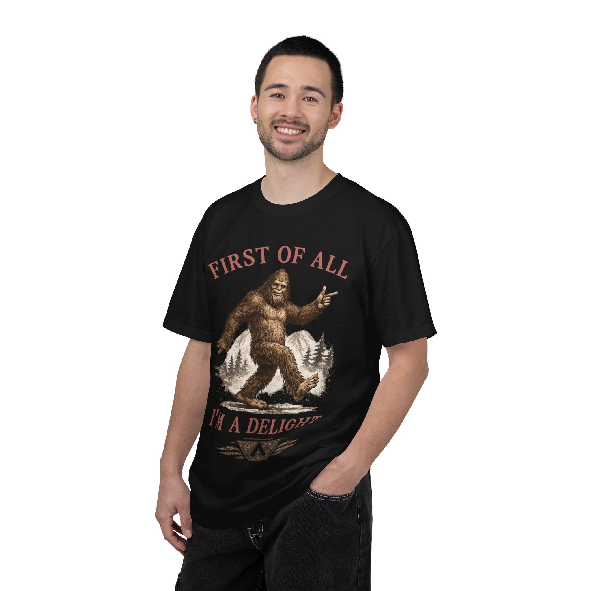 Vintage Sasquatch T-Shirt — "First of All, I’m a Delight" Graphic Tee