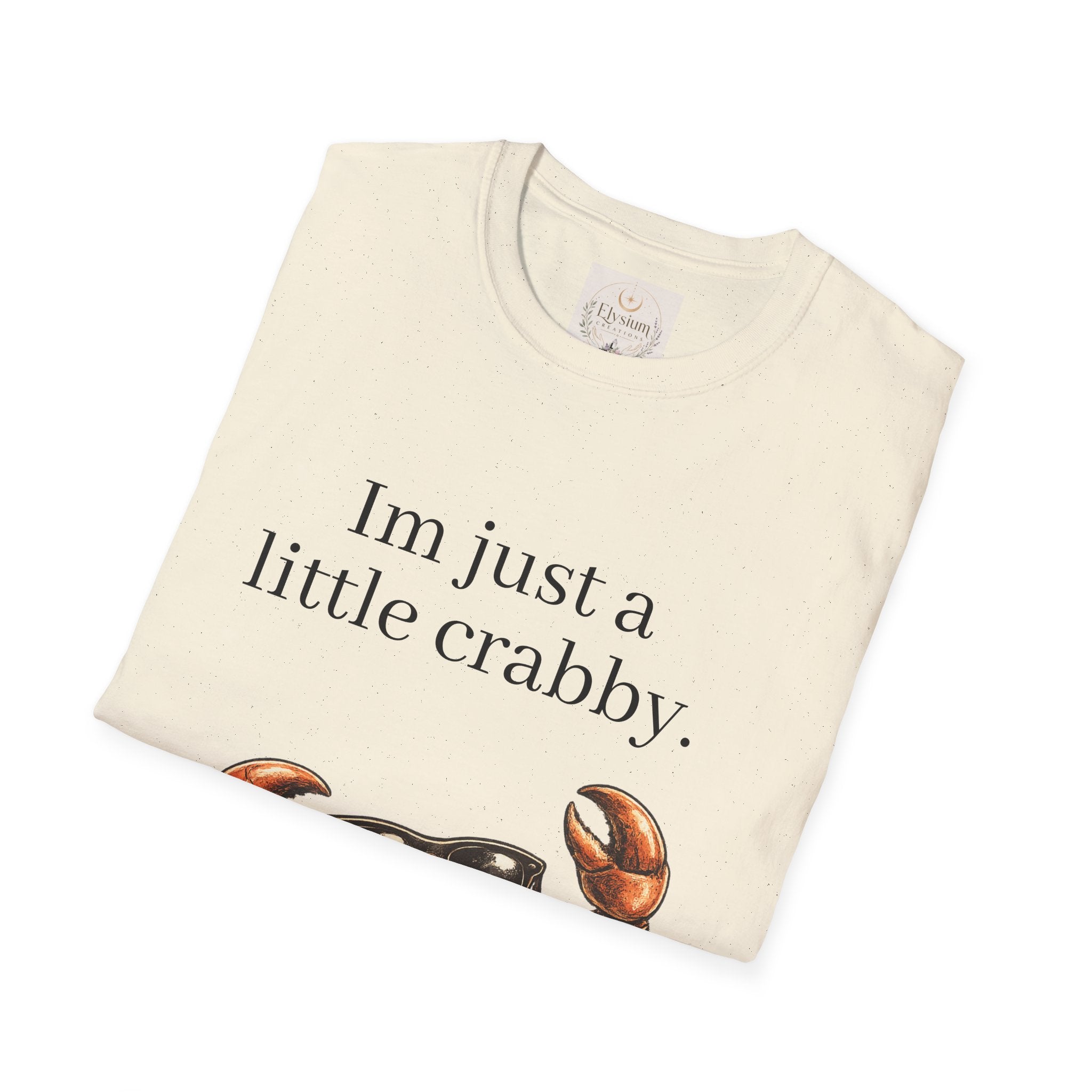 Crabby Sunglasses Tee — "I'm Just a Little Crabby" Casual Graphic T-Shirt