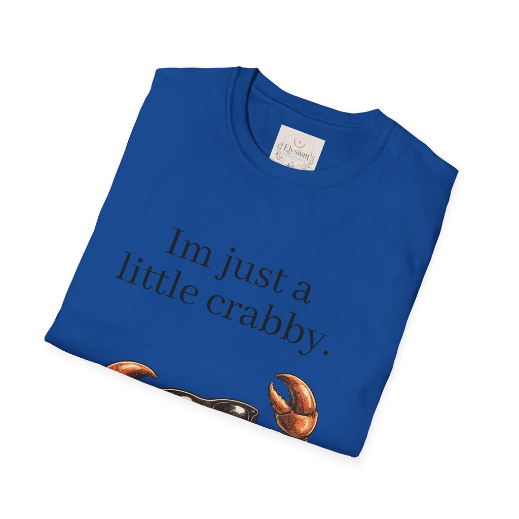 Crabby Sunglasses Tee — "I'm Just a Little Crabby" Casual Graphic T-Shirt