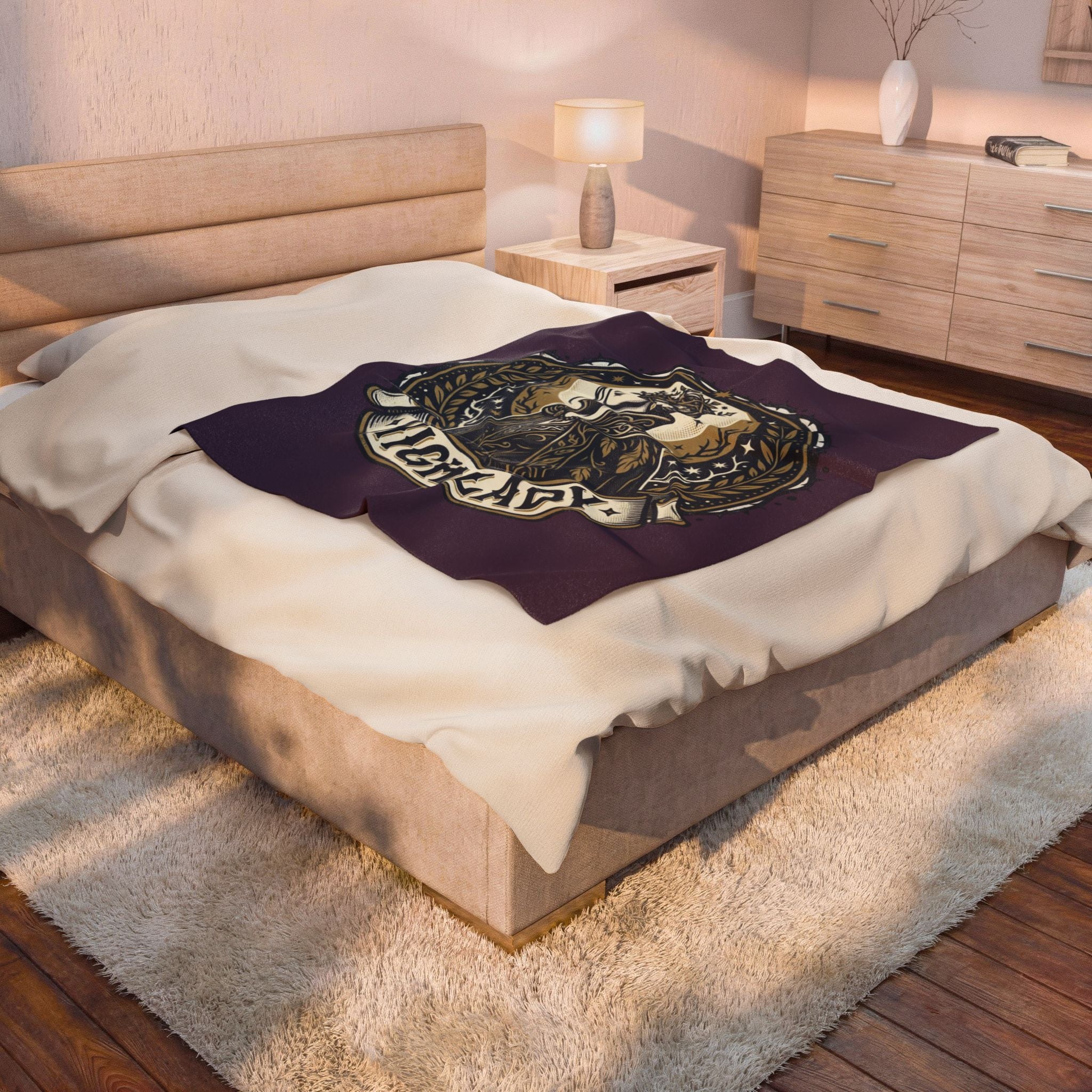 Highlady Velveteen Plush Blanket – Regal Fantasy Throw for Women