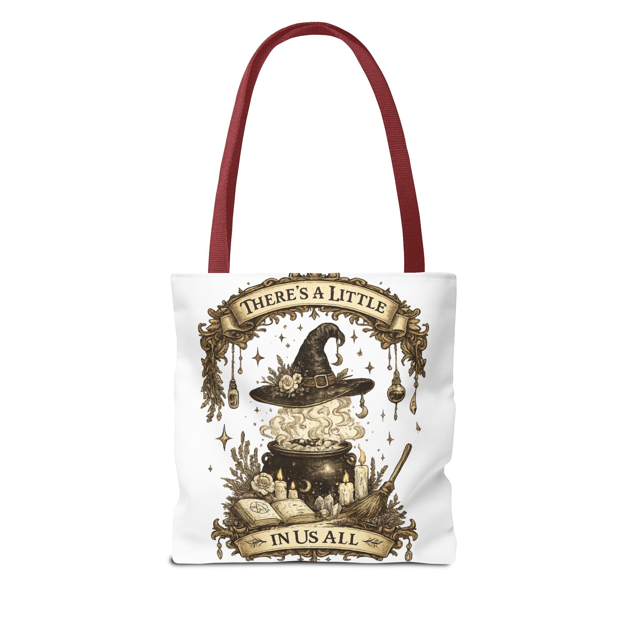 Witchy Spell Tote Bag — Botanical Herbs & Good Luck Charm Shopper