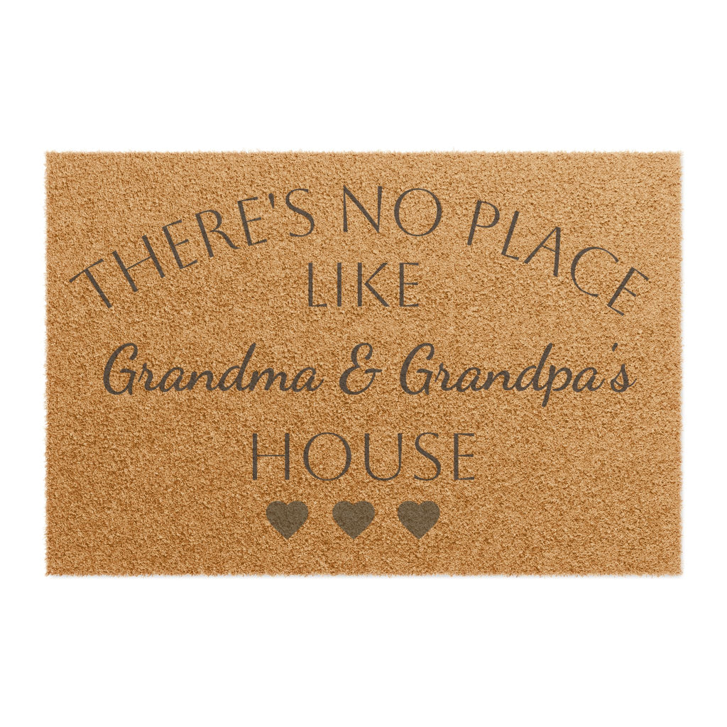 Doormat — "There's No Place Like Grandma & Grandpa's House" Personalized Welcome Mat