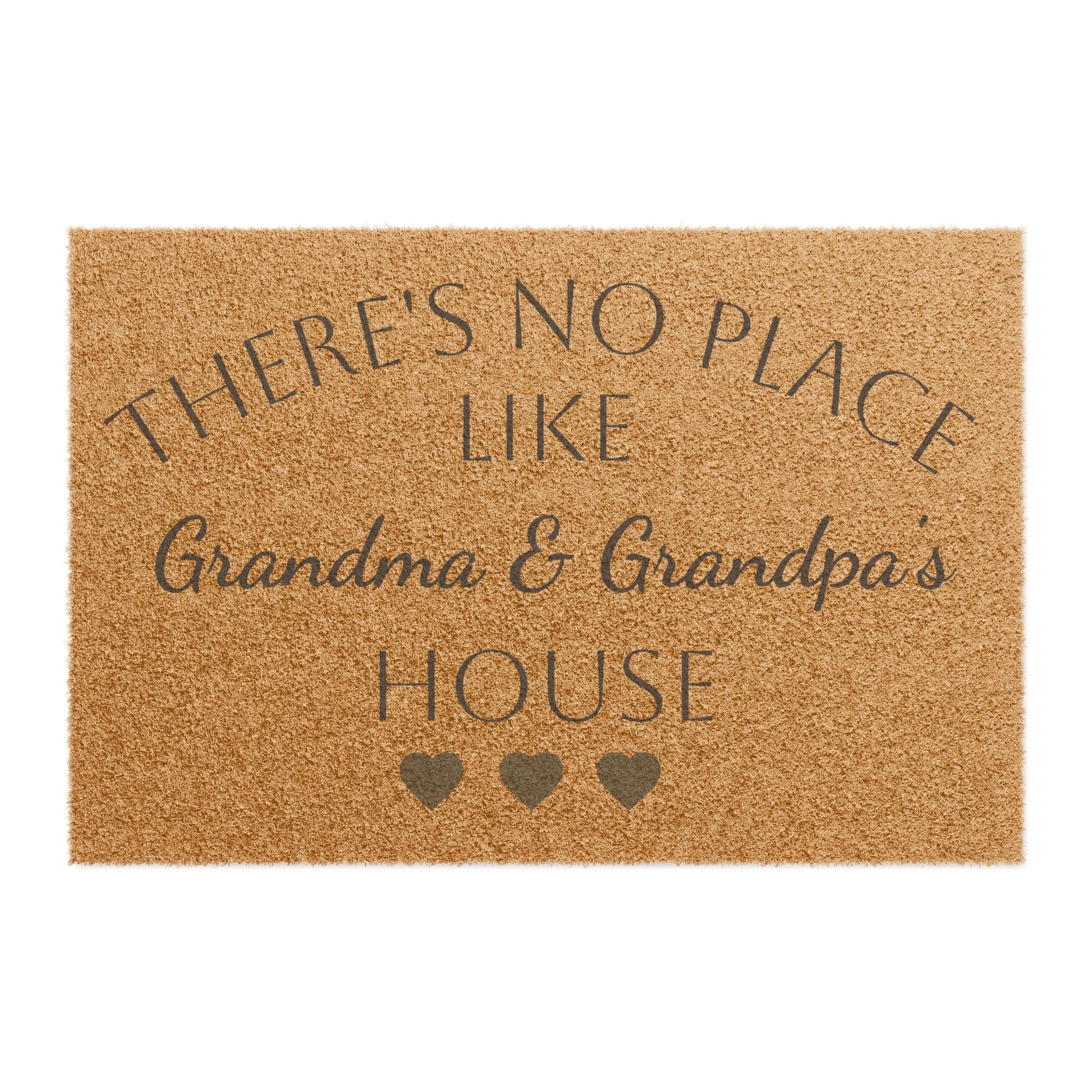 Doormat — "There's No Place Like Grandma & Grandpa's House" Personalized Welcome Mat