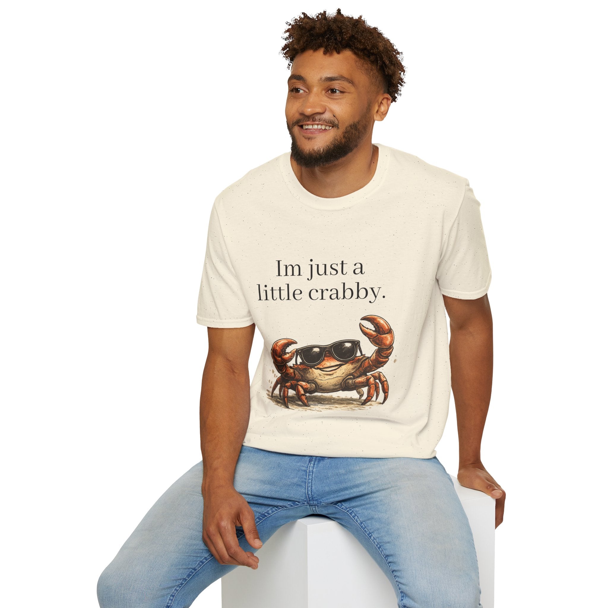 Crabby Sunglasses Tee — "I'm Just a Little Crabby" Casual Graphic T-Shirt