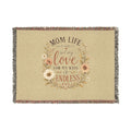 Woven Blanket — "My Love for My Kids Is Endless" Floral Throw