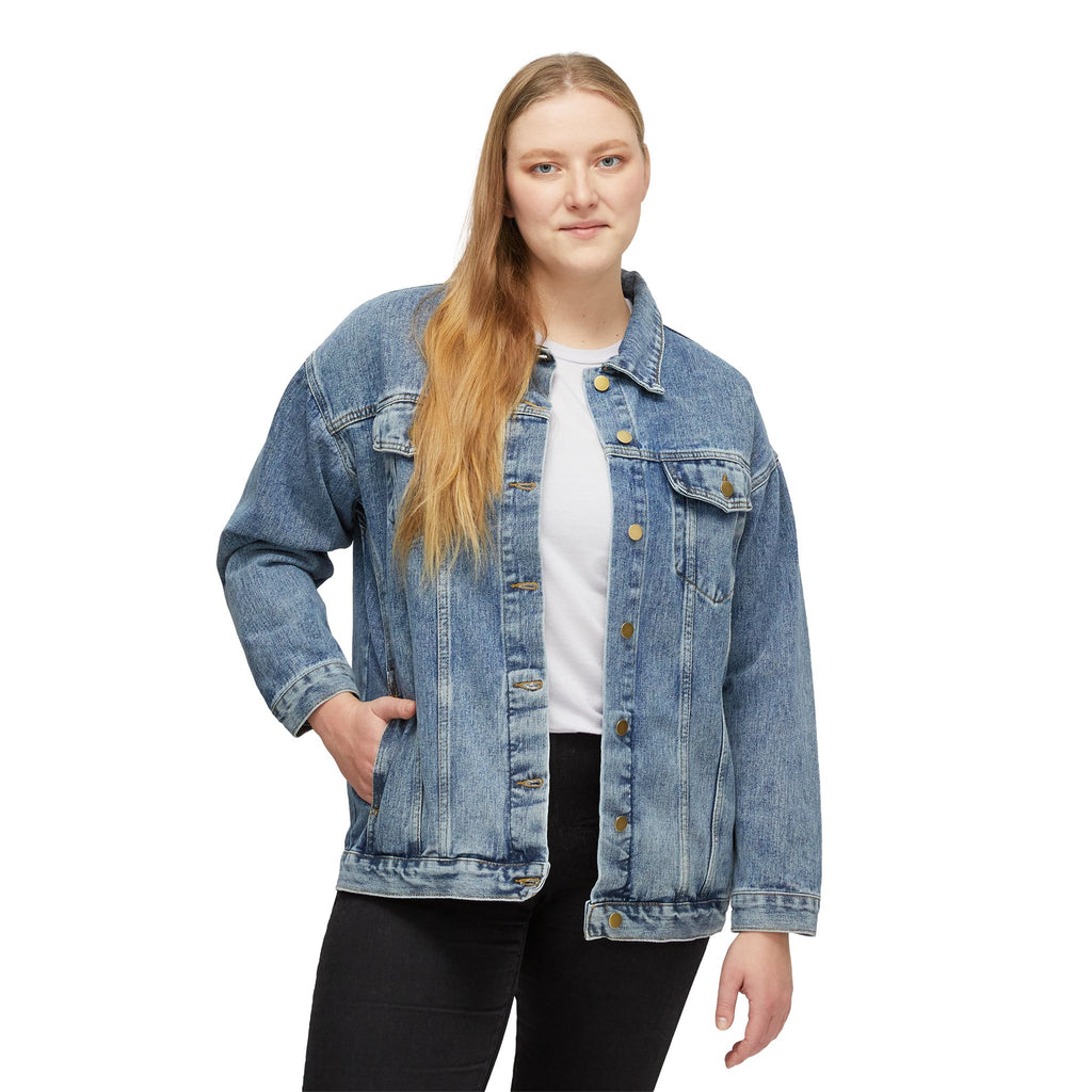 Denim Jacket — “We the People Means Everyone” Rainbow Flag Patch