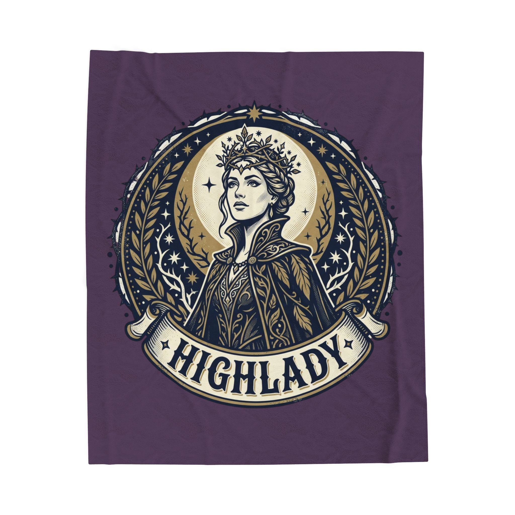 Highlady Velveteen Plush Blanket – Regal Fantasy Throw for Women