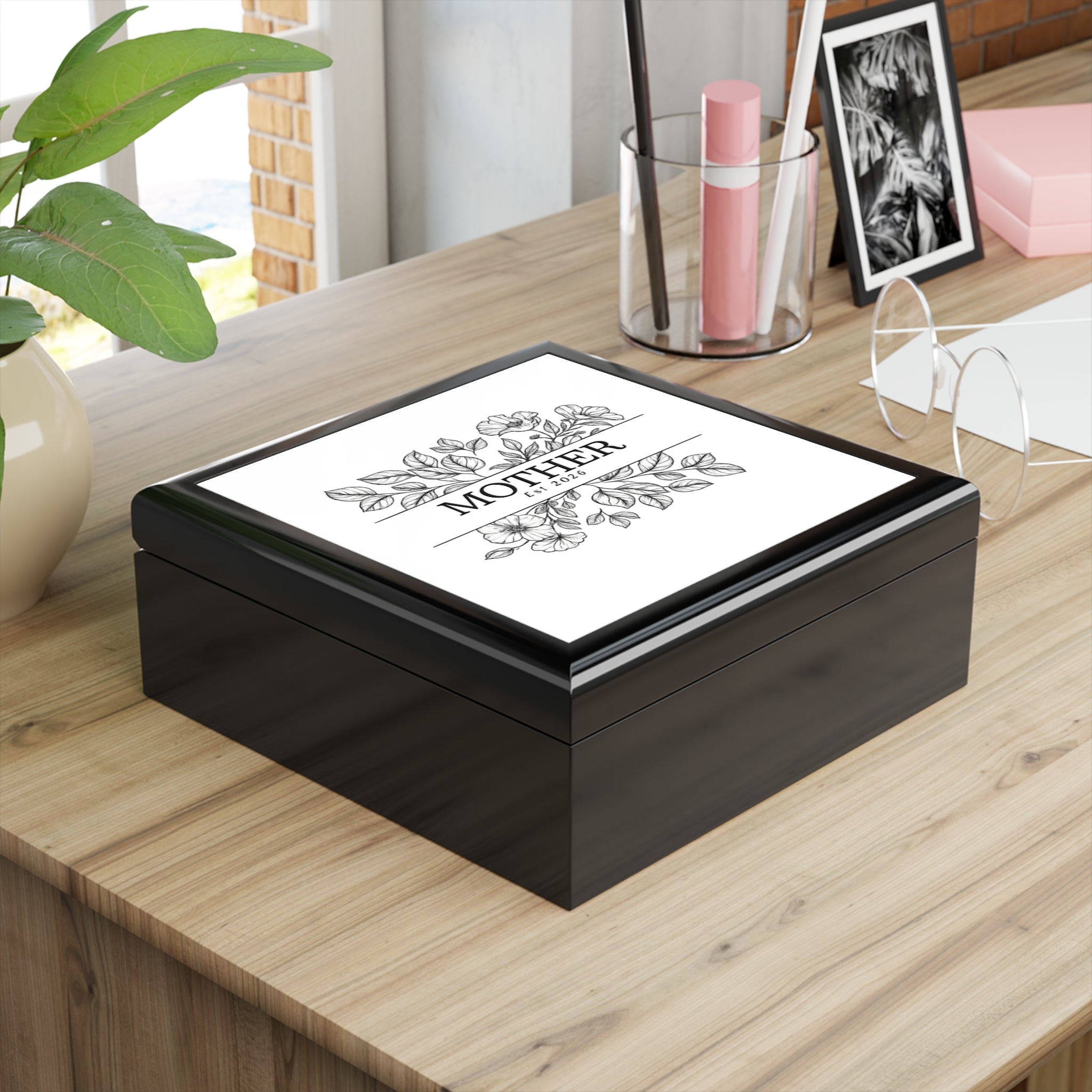 Mother Established 2026 Jewelry Box — Floral Personalized Keepsake