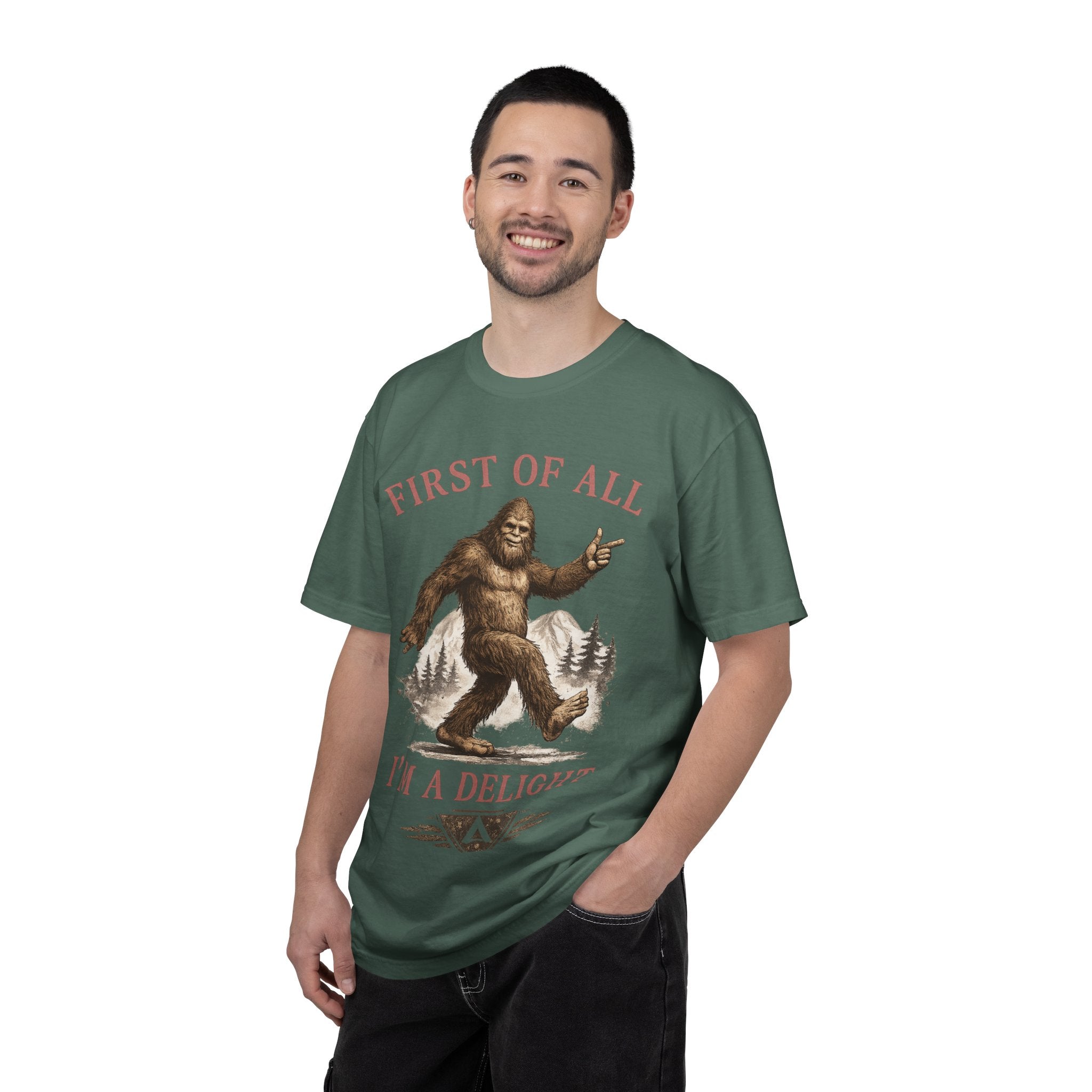 Vintage Sasquatch T-Shirt — "First of All, I’m a Delight" Graphic Tee