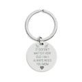 Engravable Stainless Steel Round Keychain — Personalized Message Gift