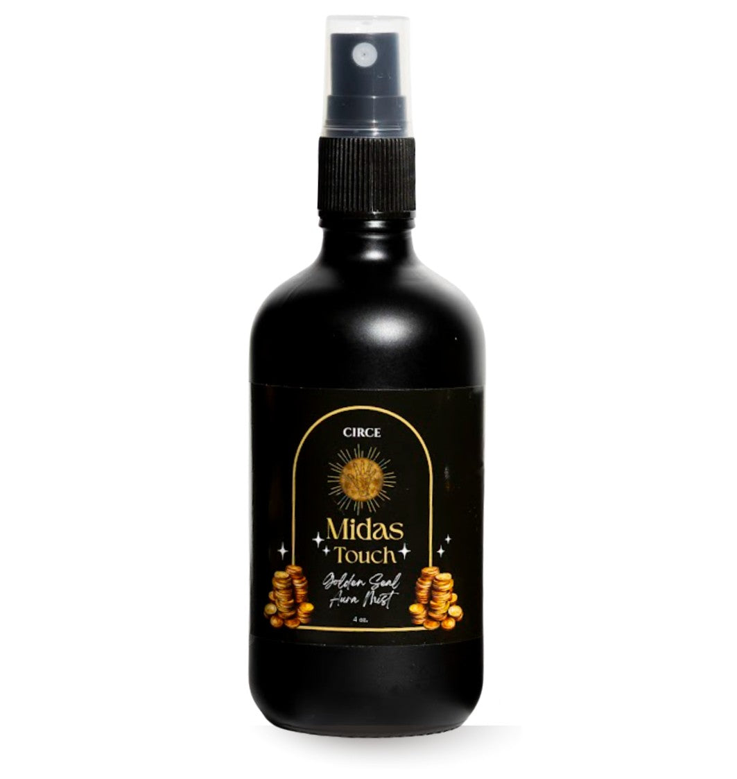 Midas Touch Aura Mist – Luxury Amber, Saffron & Patchouli Prosperity Spray